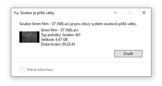 Převod disku FAT32 na NTFS